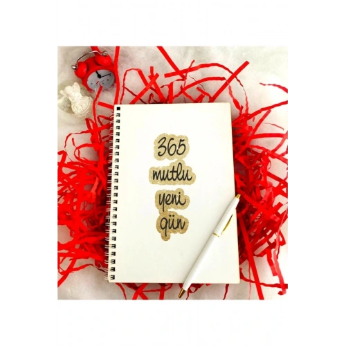 Yeni Yıl 365 Mutlu Yeni Gün Defter Kalem Seti