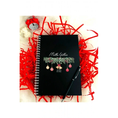 Yeni Yıl Ahşap Defter Kalem Seti