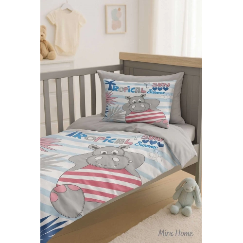 Newborn Baby Boy Bedding Set 100% Cotton Tropical Summer