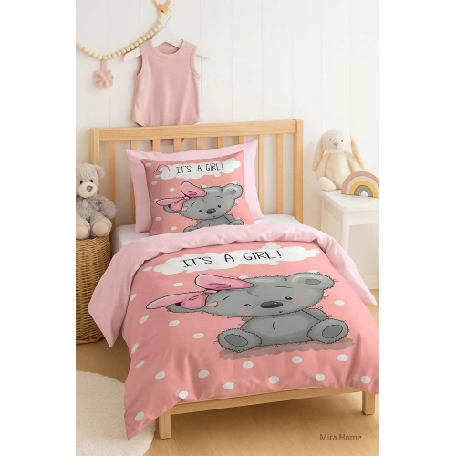 Newborn Baby Girl Bedding Set 100% Cotton Its A Girl