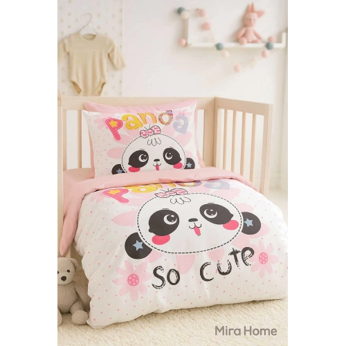 Newborn Baby Girl Bedding Set 100% Cotton Panda So Cute
