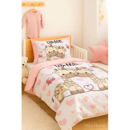 Newborn Baby Girl Bedding Set 100% Cotton Giraffe