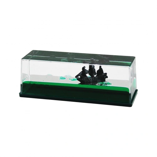 YEŞİL SU   DİKDÖRTGEN MİKA  YÜZEN BATMAYAN GEMİ  DEKORATİF BİBLO AKVARYUM   4.5X14.5X5.3CM (5365)
