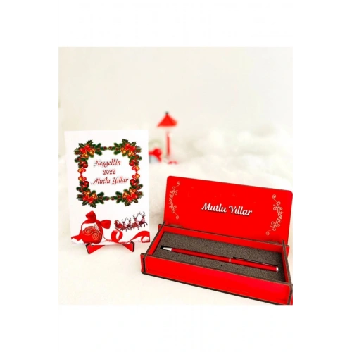 Yılbaşı Kalem Kutusu Ve Kart Seti