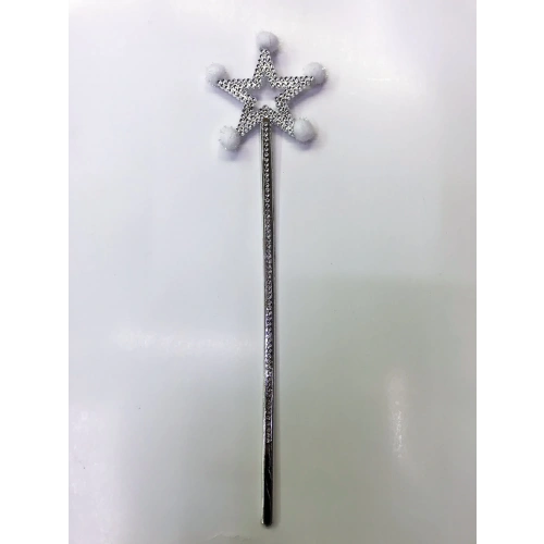 Yıldız Peri Asası Sihirli Değnek Beyaz Ponponlu (5365)