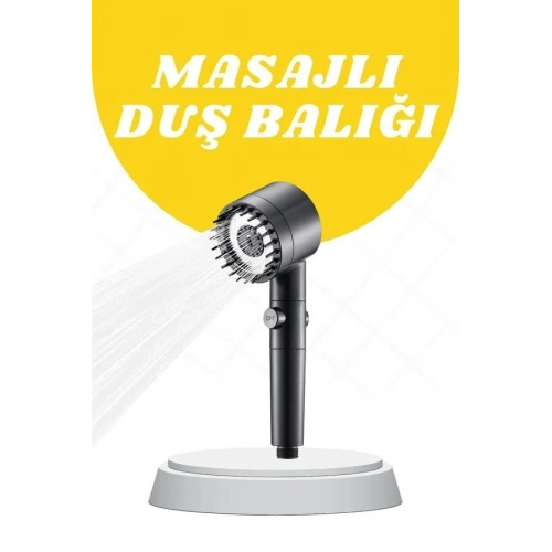 Yüksek Basınçlı Masaj Duş Başlığı 3 Kademeli