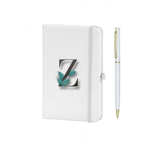 Z Harfi Çiçek Baskılı Defter