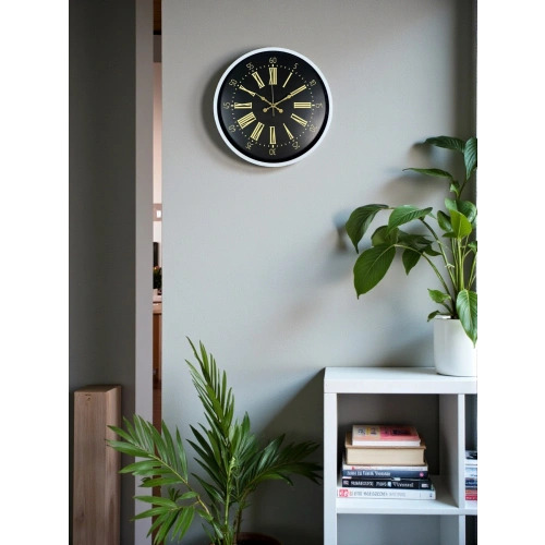 Zentime 36 Cm Beyaz Dekoratif Duvar Saati