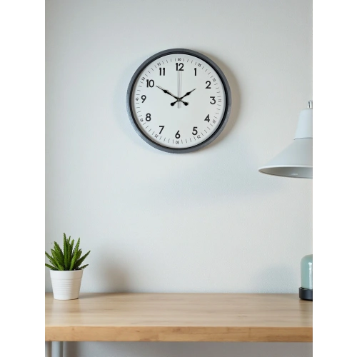 Zentime 36 Cm Gri Dekoratif Duvar Saati