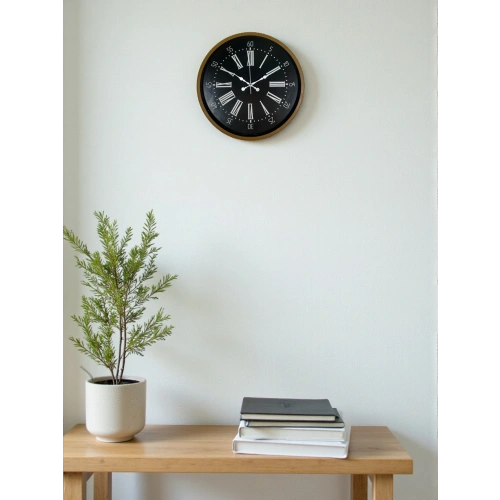 Zentime 36 Cm Kahverengi Dekoratif Duvar Saati