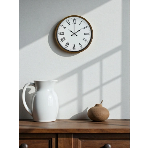 Zentime 36 Cm Kahverengi Dekoratif Duvar Saati