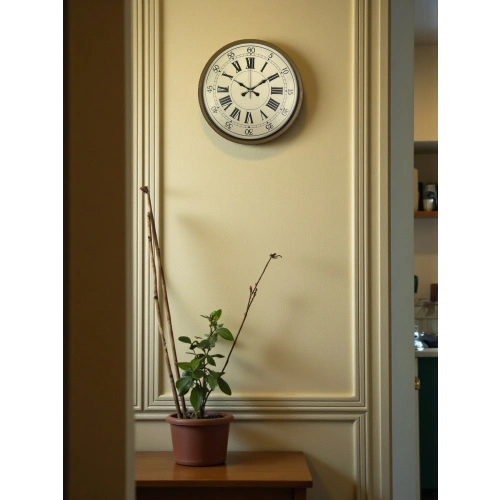 Zentime 36 Cm Kahverengi Dekoratif Duvar Saati