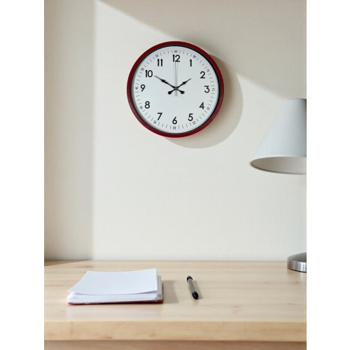 Zentime 36 Cm Kırmızı Dekoratif Duvar Saati