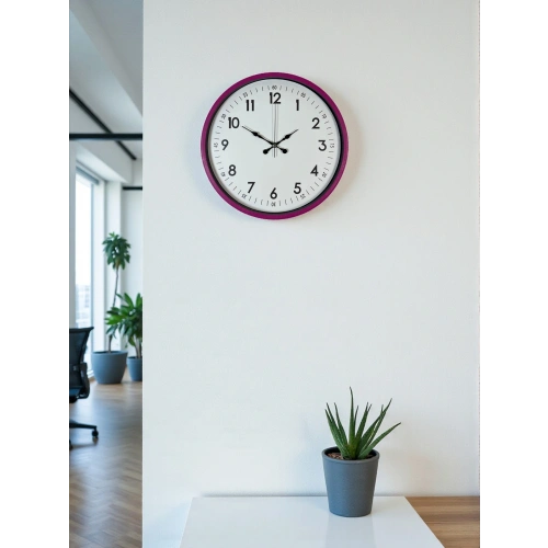 Zentime 36 Cm Pembe Dekoratif Duvar Saati