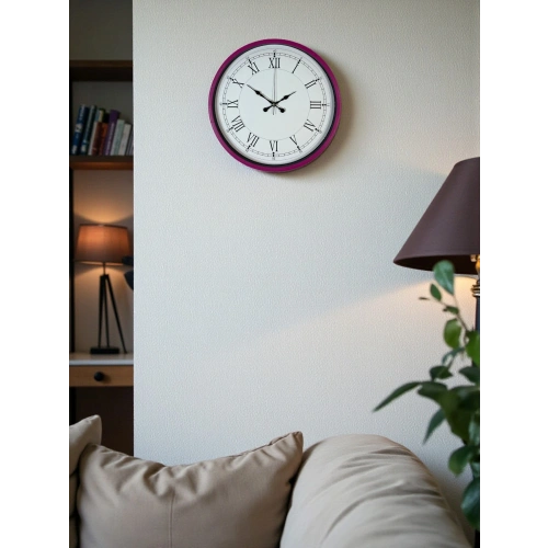 Zentime 36 Cm Pembe Dekoratif Duvar Saati