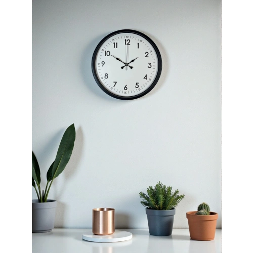 Zentime 36 Cm Siyah Dekoratif Duvar Saati