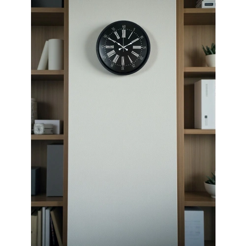 Zentime 36 Cm Siyah Dekoratif Duvar Saati