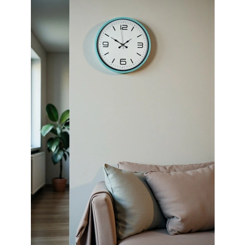 Zentime 36 Cm Turkuaz Dekoratif Duvar Saati