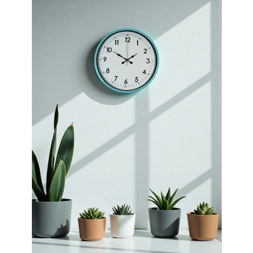 Zentime 36 Cm Turkuaz Dekoratif Duvar Saati