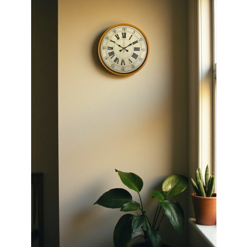 Zentime 36 Cm Turuncu Dekoratif Duvar Saati