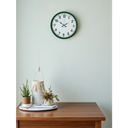 Zentime 36 Cm Yeşil Dekoratif Duvar Saati