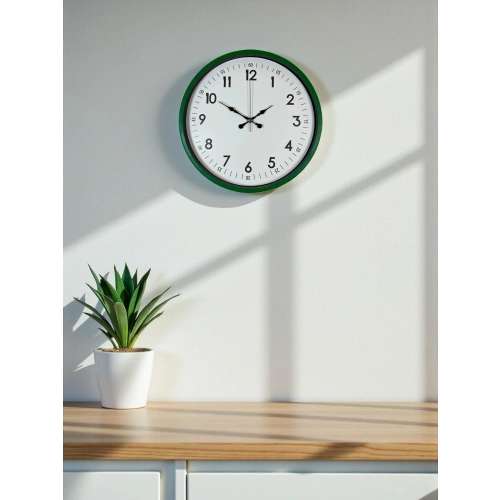 Zentime 36 Cm Yeşil Dekoratif Duvar Saati