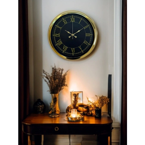 Zentime 40 Cm Gold Lüks Duvar Saati