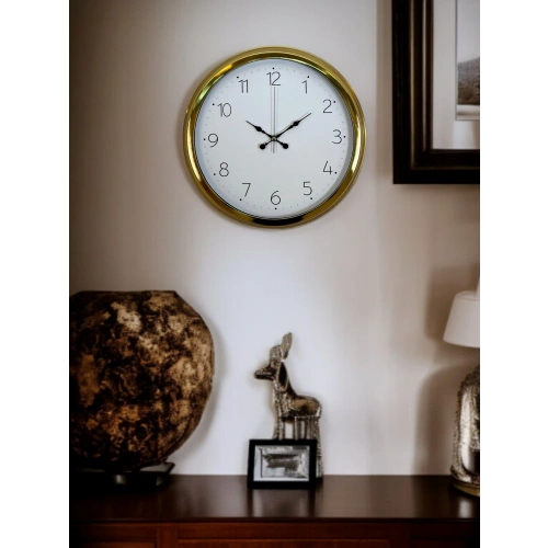 Zentime 40 Cm Gold Lüks Duvar Saati