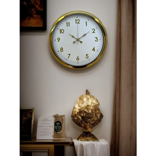 Zentime 40 Cm Gold Lüks Duvar Saati