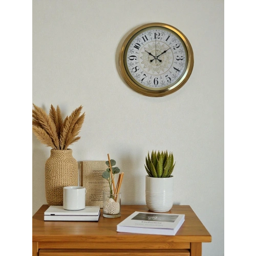 Zentime 40 Cm Gold Lüks Duvar Saati