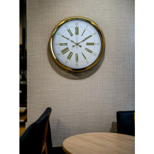 Zentime 40 Cm Gold Lüks Duvar Saati