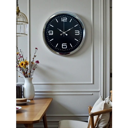 Zentime 40 Cm Krom Şık Duvar Saati