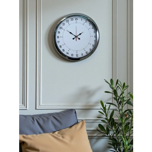 Zentime 40 Cm Krom Şık Duvar Saati