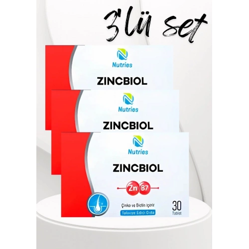 Zincbiol Çinko Takviyesi 30 Tablet – 3’lü Ekonomik Set