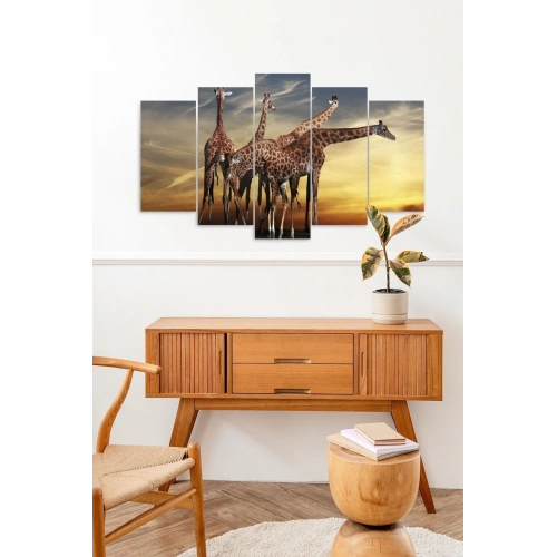 Zürafa 5 Parçalı Mdf Tablo 60 x 100