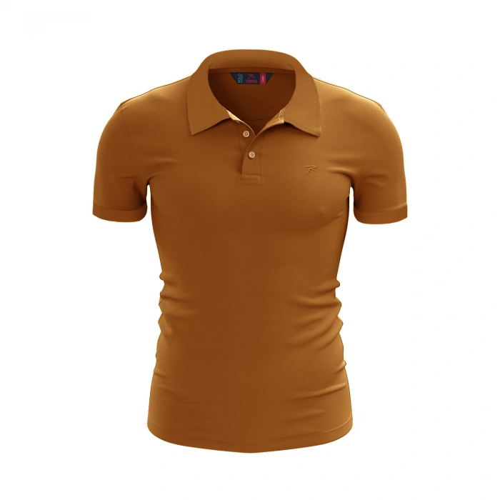 %100 Pamuk Polo T-Shirt IMPERO KAHVERENGİ