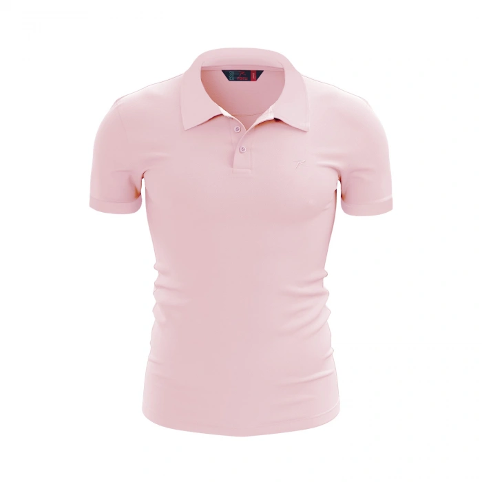 %100 Pamuk Polo T-Shirt IMPERO PEMBE