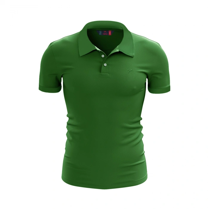 %100 Pamuk Polo T-Shirt IMPERO YEŞİL