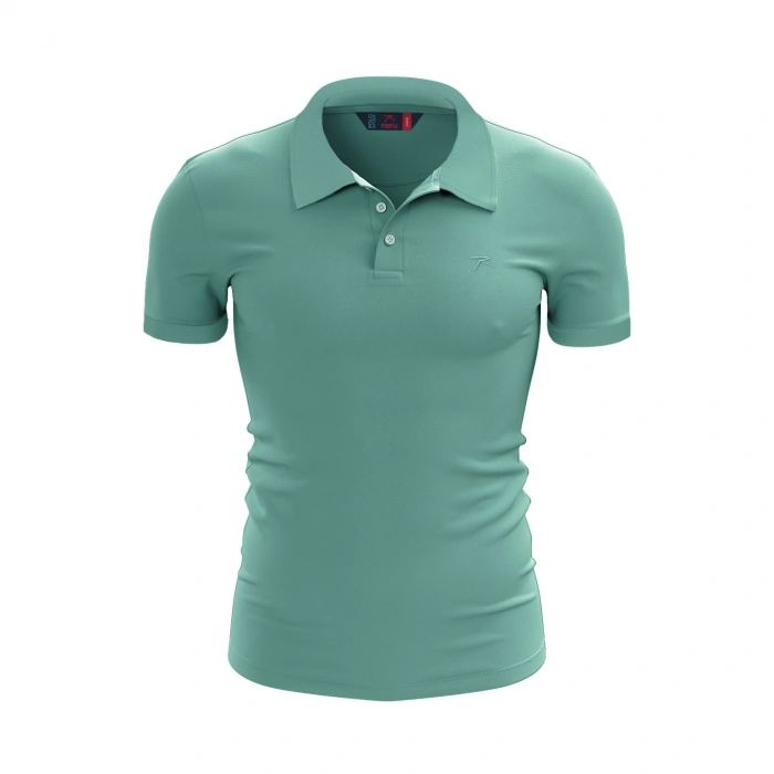 %100 Pamuk Polo T-Shirt IMPERO YEŞİL