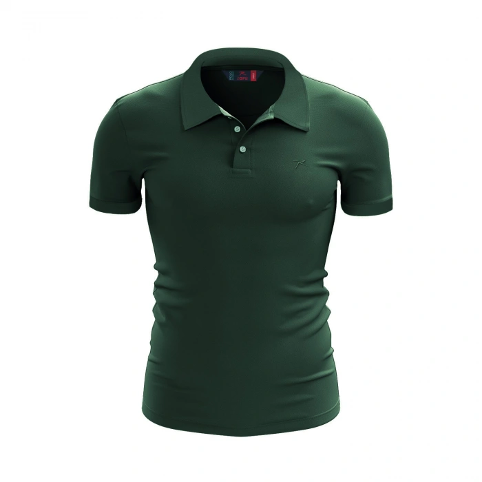 %100 Pamuk Polo T-Shirt IMPERO YEŞİL