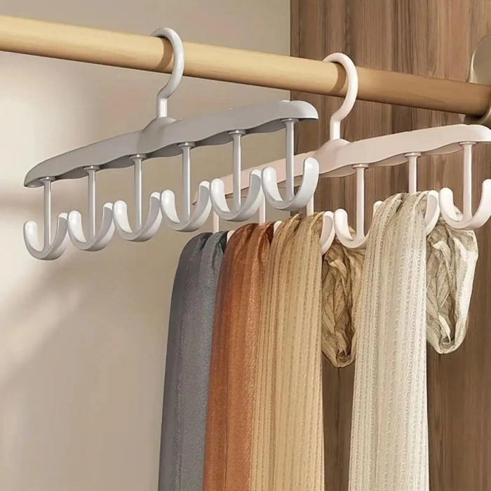 1 Piece Space-Saving 6-Hook Plastic Closet Organizer Practical Hanger
