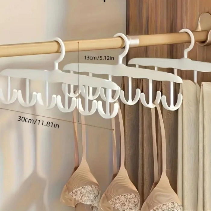 1 Adet Yer Tasarruflu 6 Kancalı Plastik Dolap İçi Düzenleyici Pratik Askı (5365)