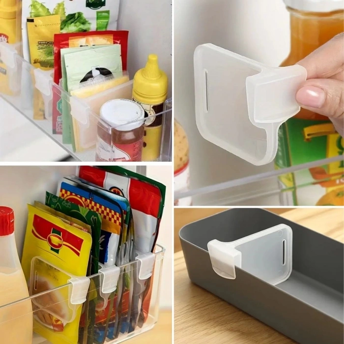 10&apos;luŞeffaf Buzdolabı Yan Kapı Düzenleyici Buzdolabı Dolap İçi Bölümleyici Aparatlar (5365)