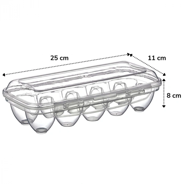 10 Bölmeli Kilitli Kapaklı Yumurtalık Saklama Kutusu YU110 (5365)