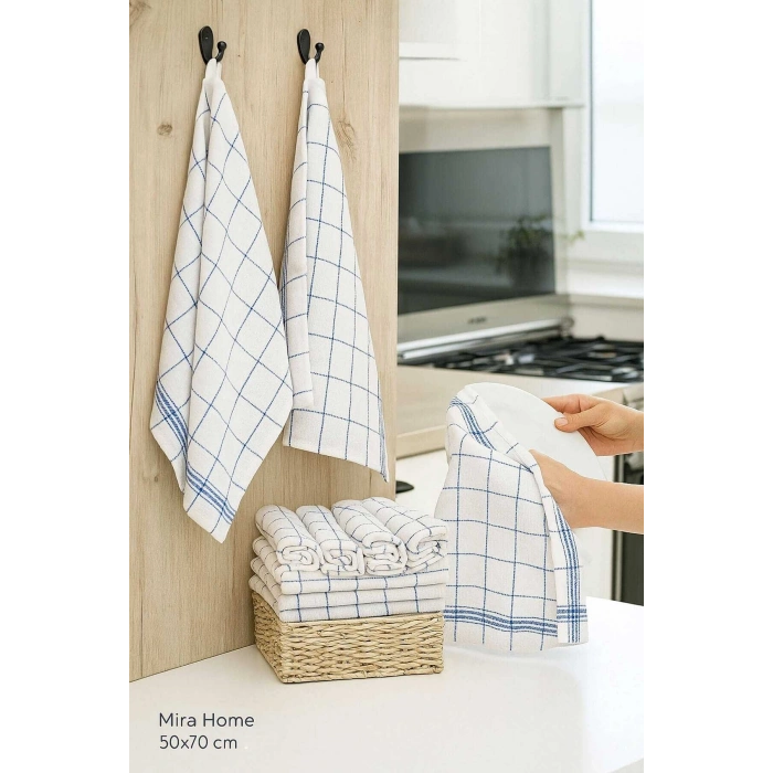 10 Piece Luxurious Dish Drying Cloth and Kitchen Towel 50x70 Cm Daily White