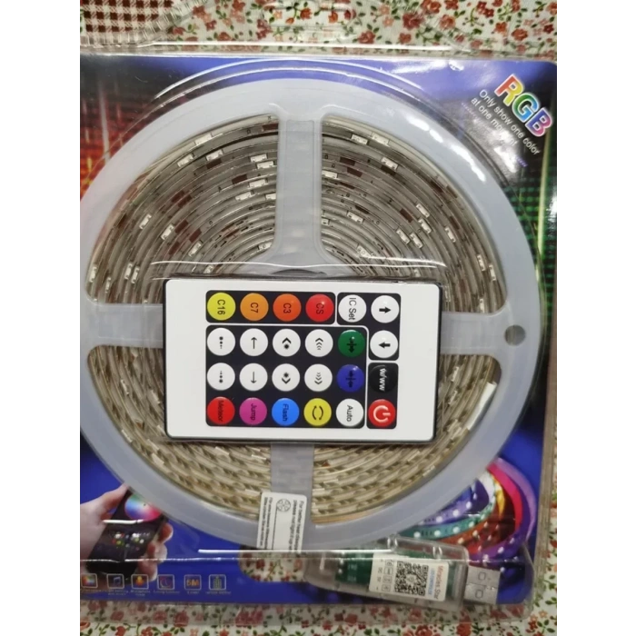10 Metre, Led Şerit, Usb Bağlantılı, Kumandalı, Ambiyans Işığı SDR-LED-109 (5365)