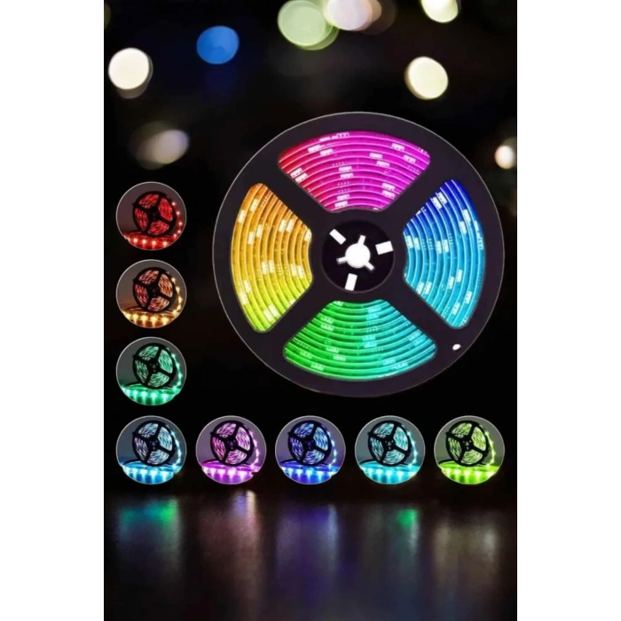 10 Metre Usb Şerit Led Kumandalı Renkli