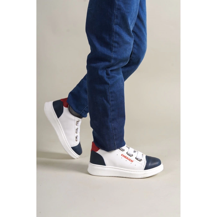 1007 - Montana Çocuk Ayakkabı Lacivert-Beyaz-Kırmızı