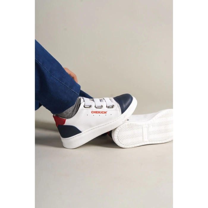 1007 - Montana Çocuk Ayakkabı Lacivert-Beyaz-Kırmızı