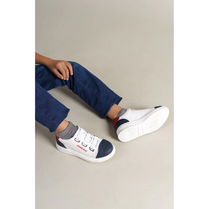 1007 - Montana Çocuk Ayakkabı Lacivert-Beyaz-Kırmızı